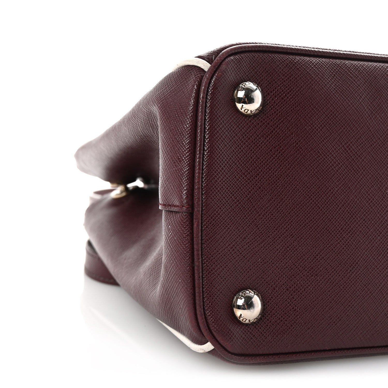 Prada Saffiano Small Galleria Double Zip Tote Granato 8 of 9