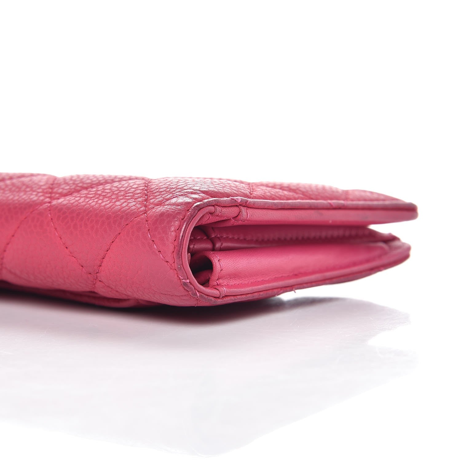 Chanel Iridescent Caviar Quilted Yen Wallet Pink 15 of 17