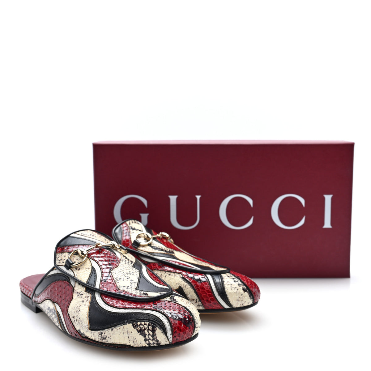 Snakeskin Womens Princetown Slippers 37.5 Multicolor
