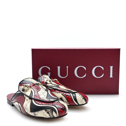 Gucci Snakeskin Womens Princetown Slippers 37.5 Multicolor 9 of 9