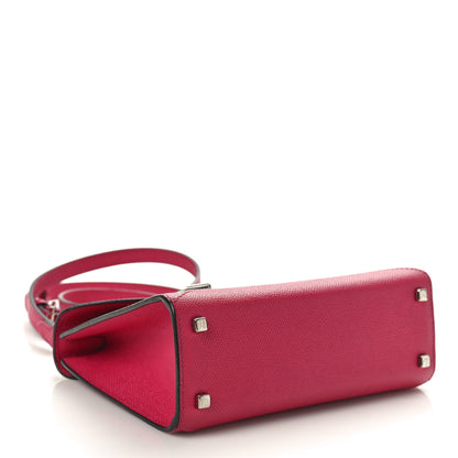 Moynat Carat Calfskin Gabrielle BB Fuchsia 4 of 10