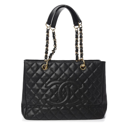Chanel Caviar Quilted Grand Shopping Tote GST Black 1 of 10
