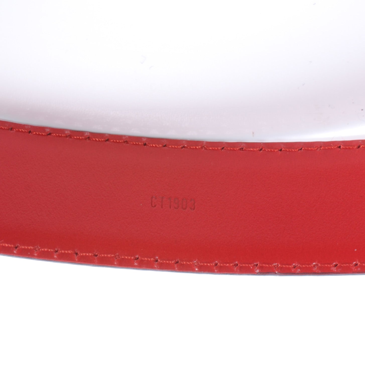 Louis Vuitton Epi Classique Belt Red 85 34 6 of 6