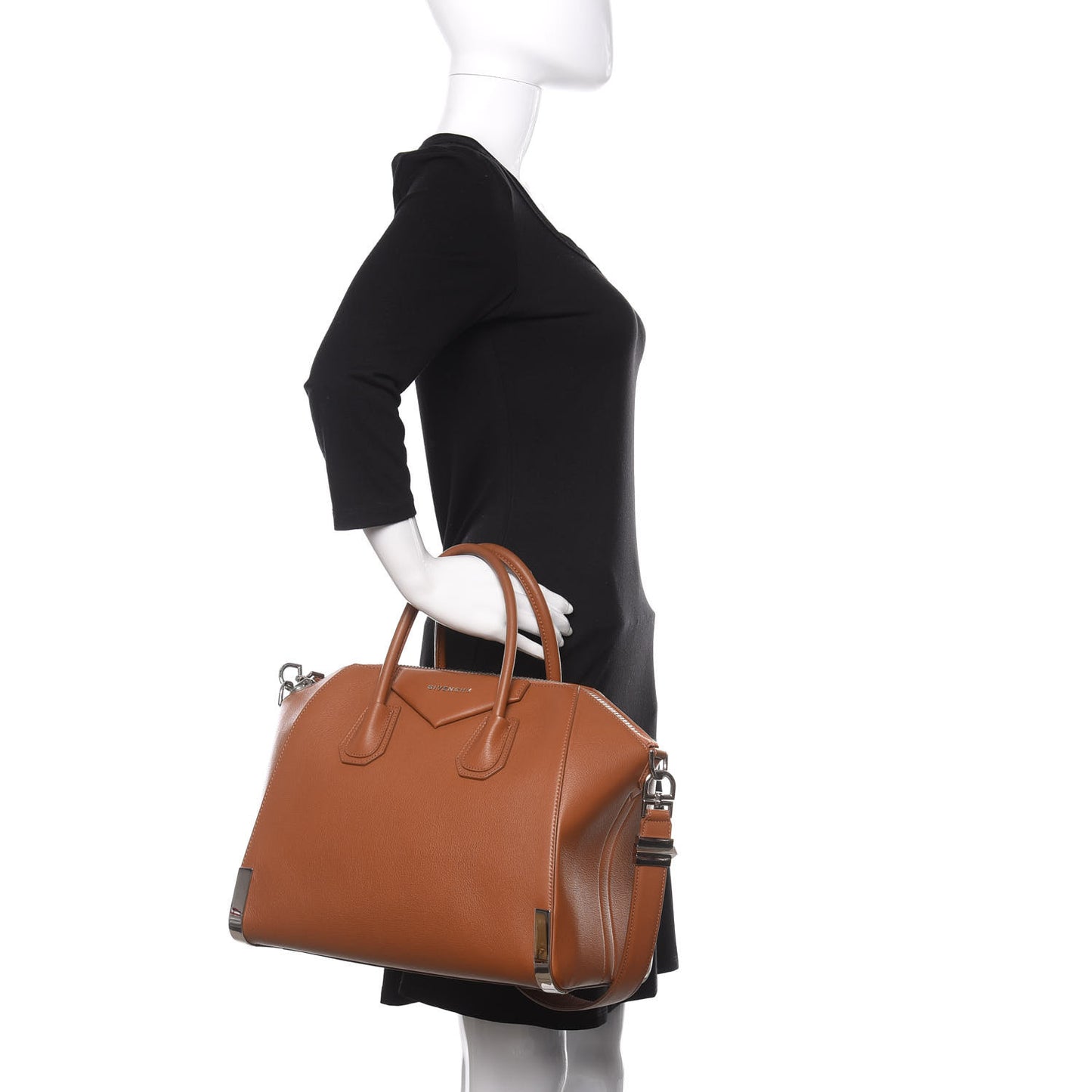 Calfskin Metal Corners Medium Antigona Brown