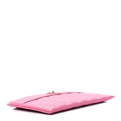 Chanel Sheepskin Quilted Mademoiselle Vintage Zip Pouch Pink 4 of 12