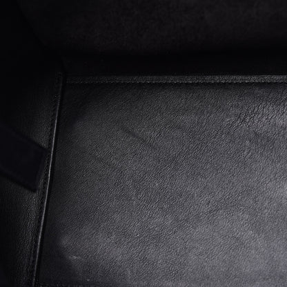 Saint Laurent Smooth Calfskin Crocodile Embossed Small Monogram Downtown Cabas Black 11 of 12