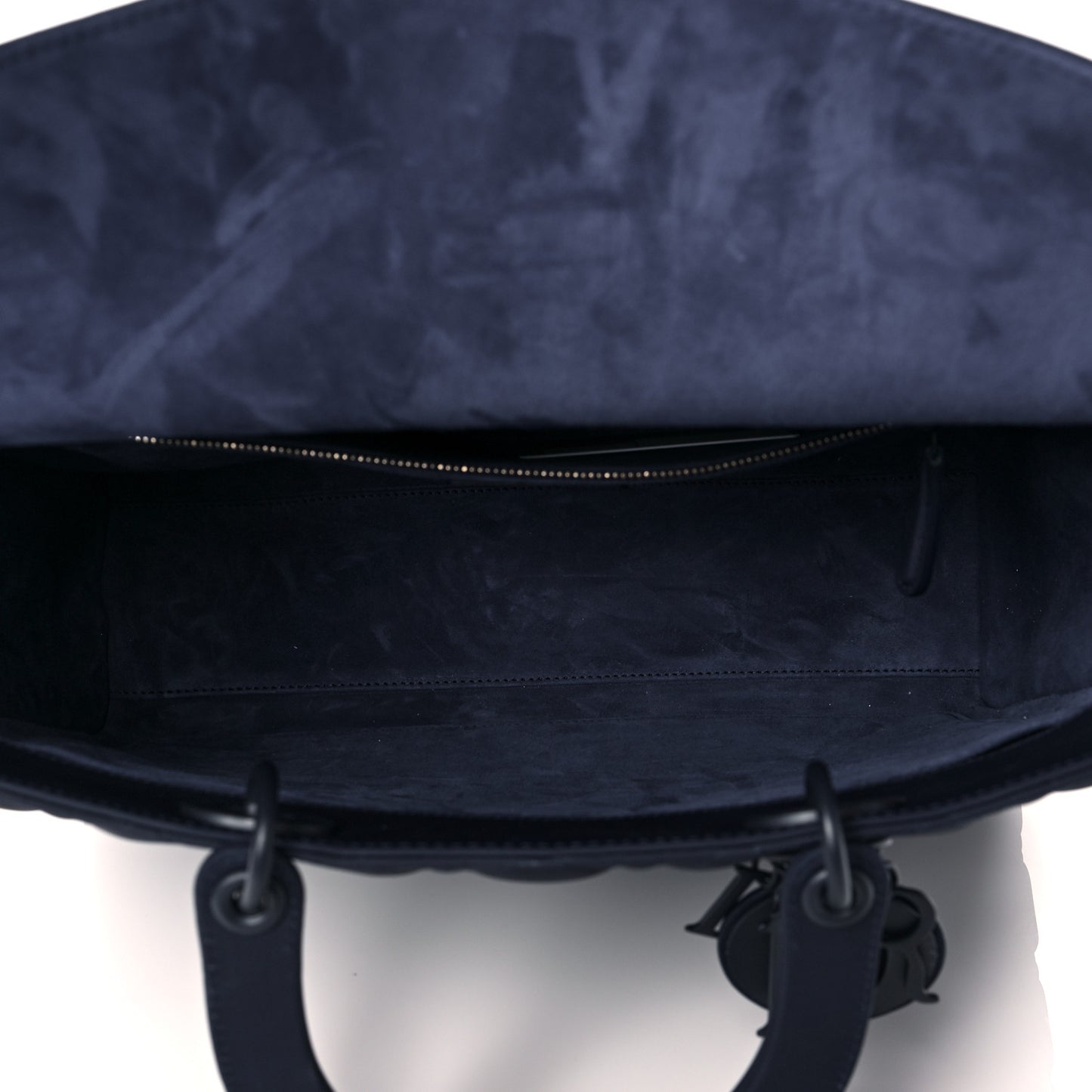 Ultra Matte Calfskin Cannage Large Lady Dior Blue