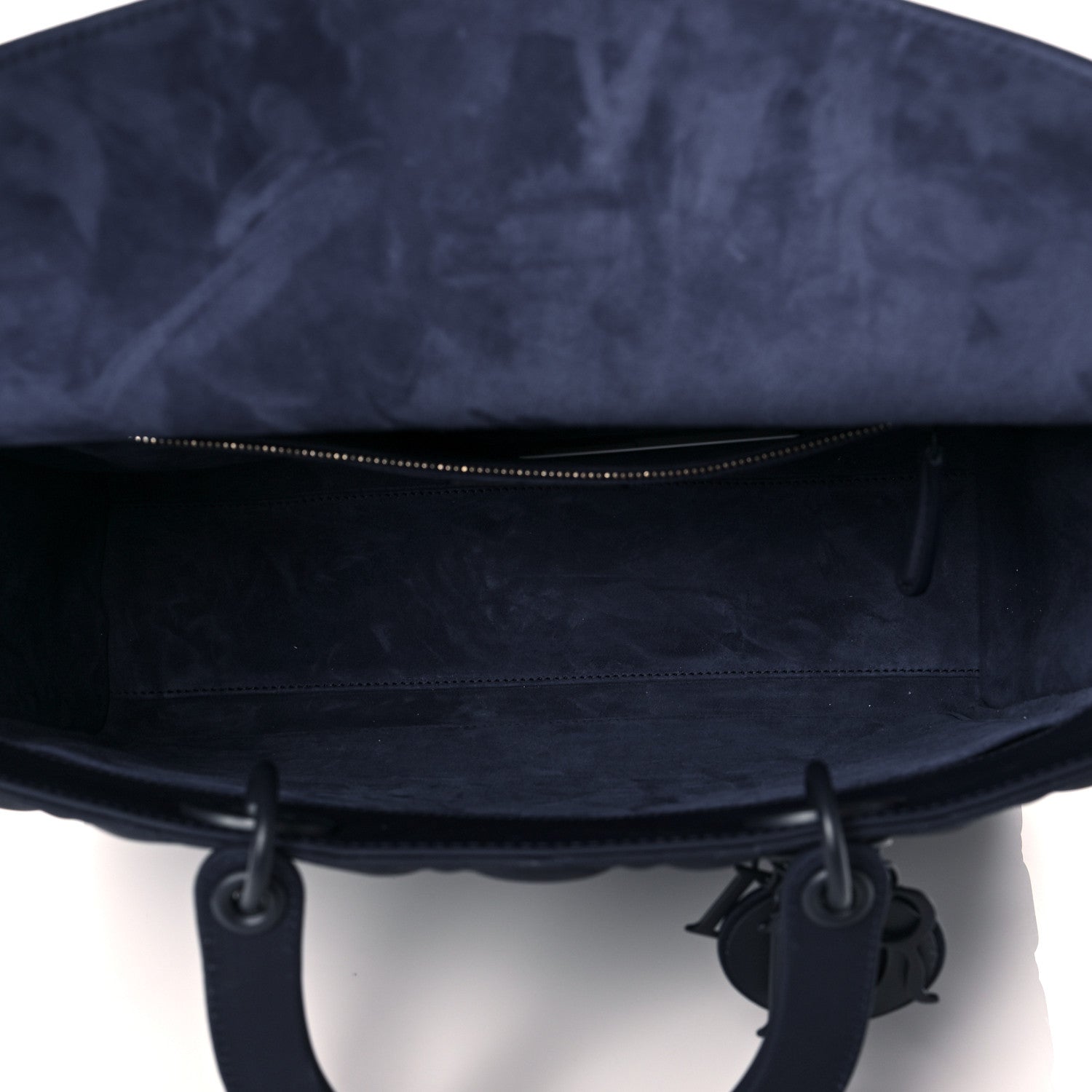 Christian Dior Ultra Matte Calfskin Cannage Large Lady Dior Blue 5 of 10