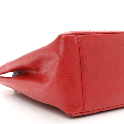Chanel Caviar Quilted Grand Shopping Tote GST Red 9 of 11