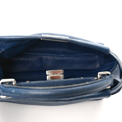 Fendi Nappa Mini Peekaboo Iconic Satchel Dark Blue 5 of 12