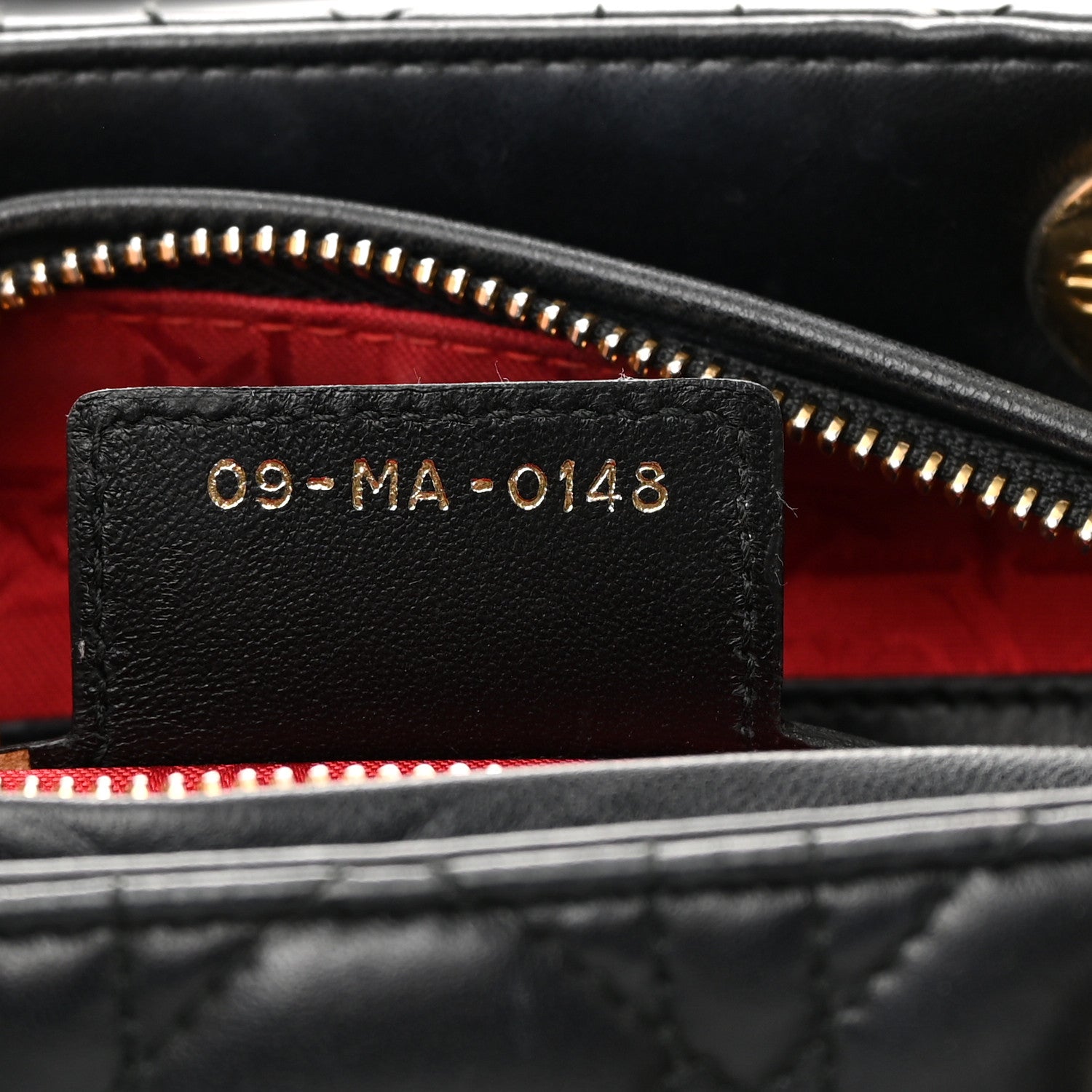 Christian Dior Lambskin Cannage Medium Lady Dior Black 7 of 15