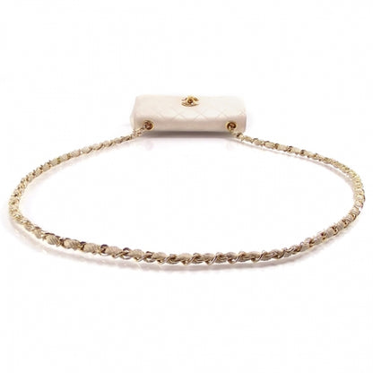 Chanel Satin Quilted Mini Flap Ivory 5 of 12
