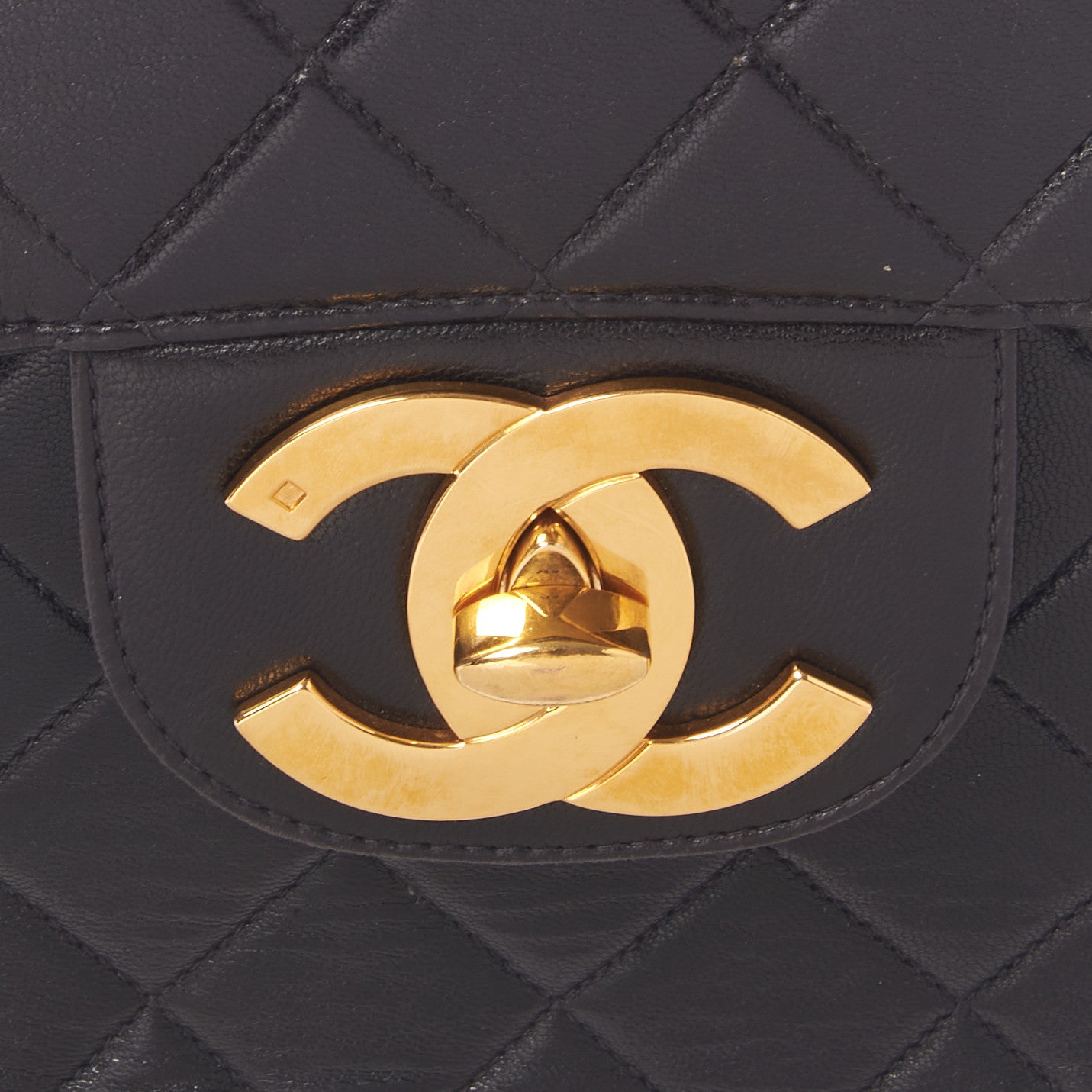 Chanel Lambskin Quilted Jumbo Single Flap Black 8 of 10