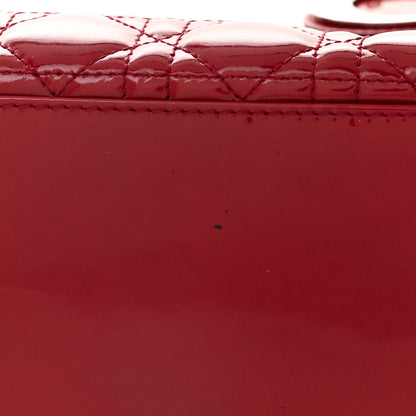 Christian Dior Patent Cannage Medium Lady Dior Red 11 of 12