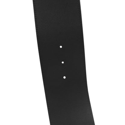 Gucci Moon Calfskin Pearl Double G 70mm Belt 85 34 Black Cream 4 of 4