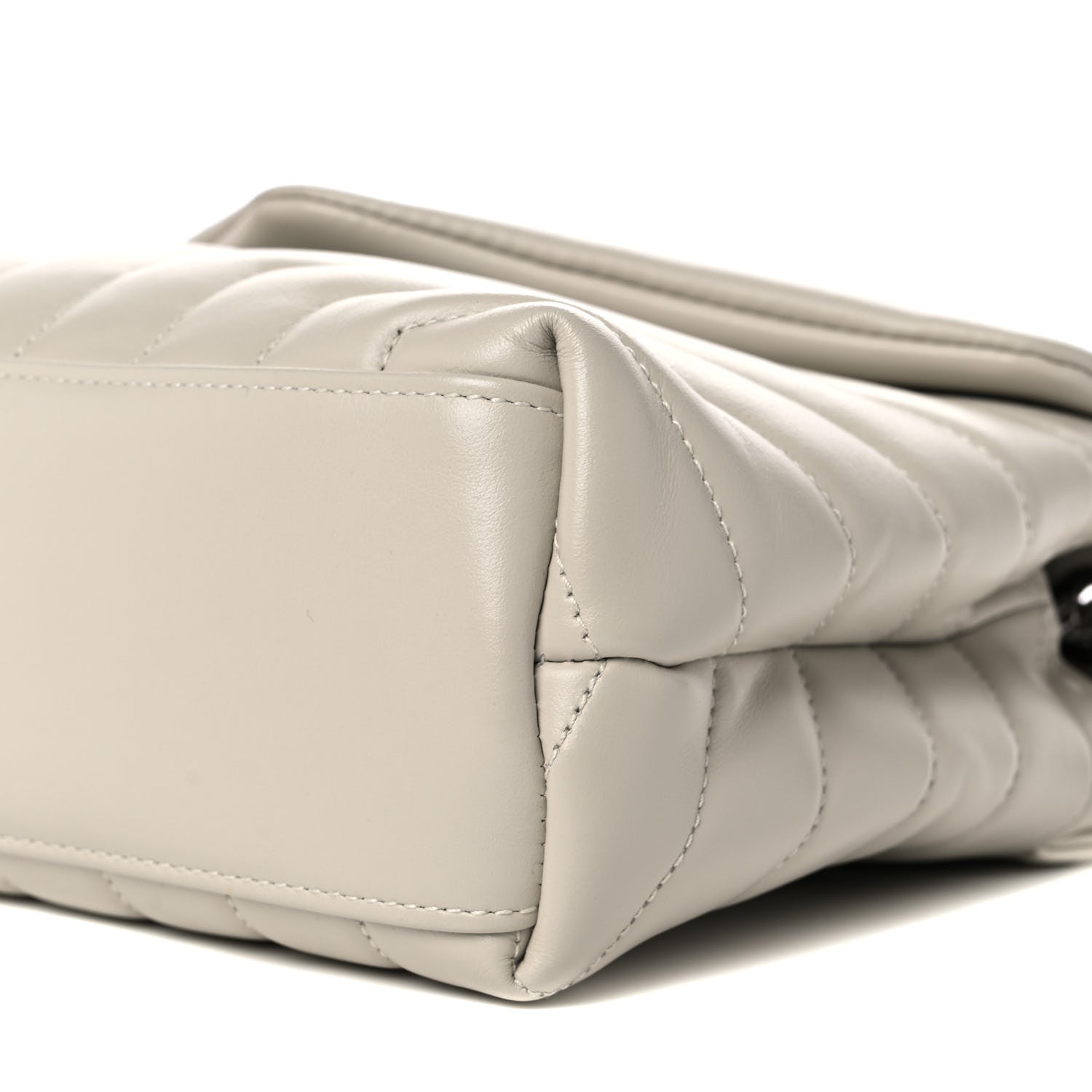 Saint Laurent Calfskin Y Quilted Monogram Small Loulou Chain Satchel Crema Soft 9 of 11