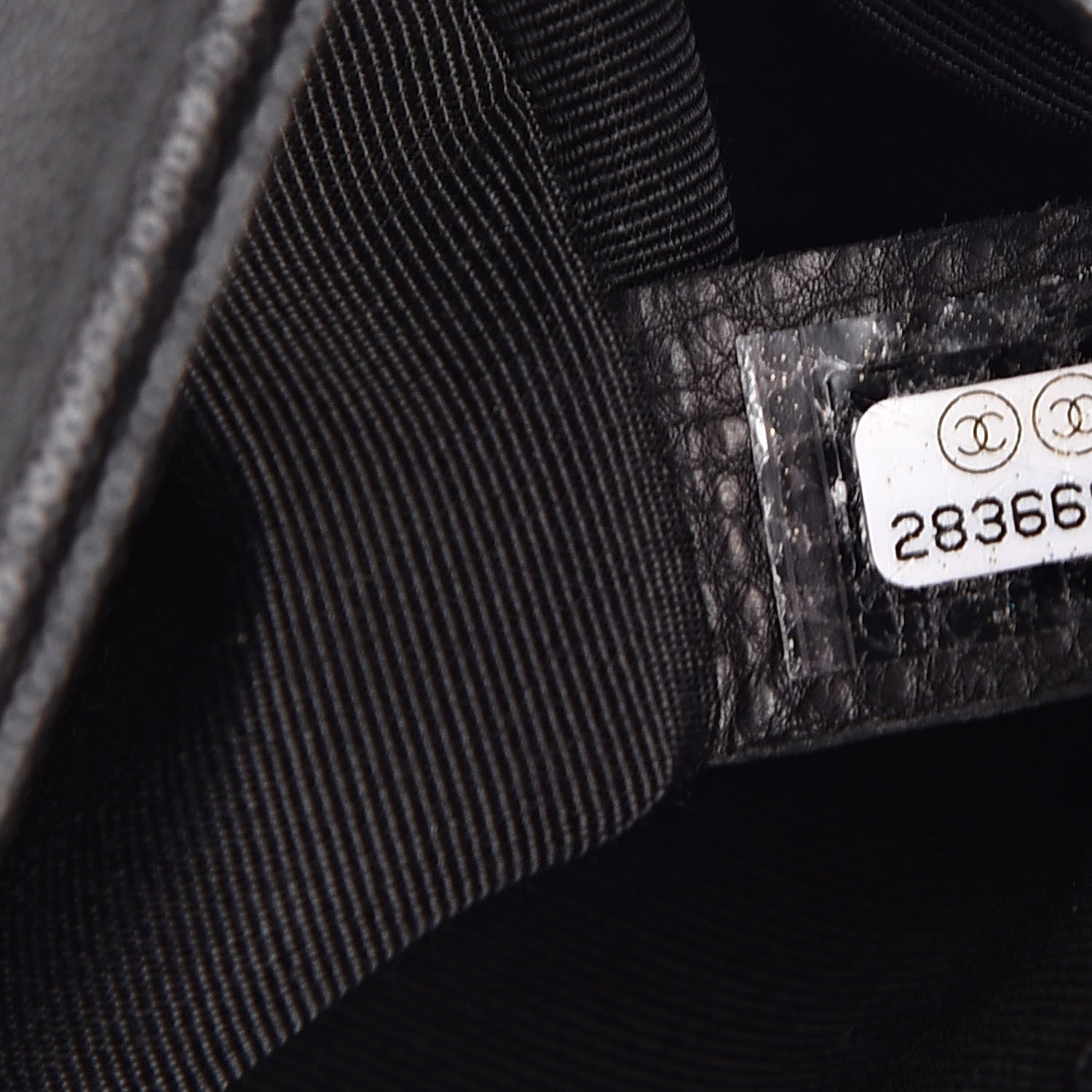 Chanel Caviar Chevron Quilted Medium Boy Flap Black 7 of 11