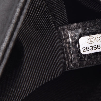 Chanel Caviar Chevron Quilted Medium Boy Flap Black 7 of 11