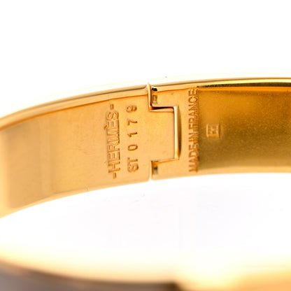 Hermes Enamel Clic Anneau Bracelet PM Marron Glace 4 of 5