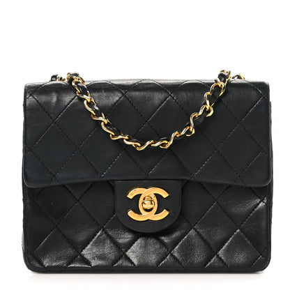 Chanel Lambskin Quilted Mini Square Flap Black 1 of 12
