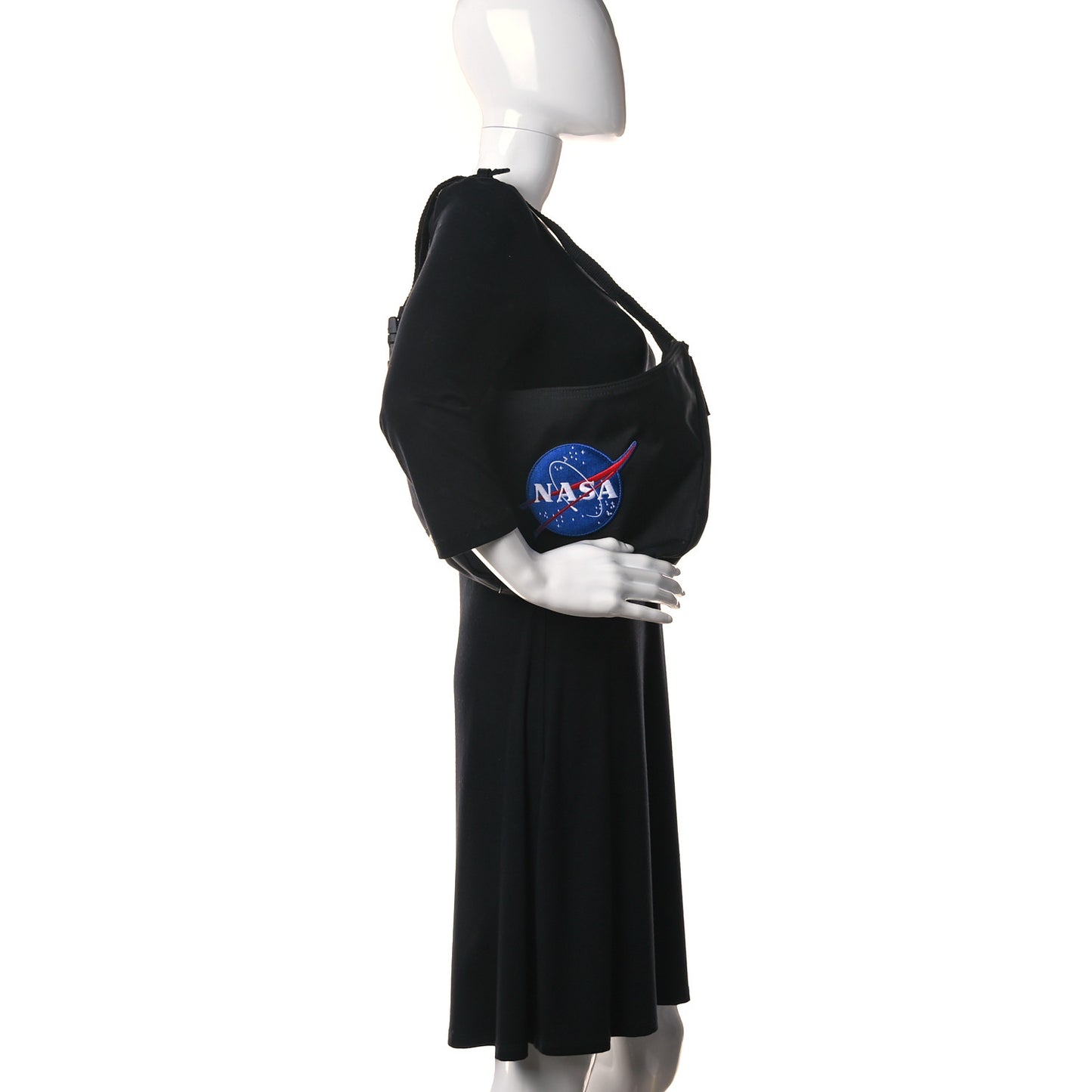 Recycled Nylon NASA X Space Sling Bag Black