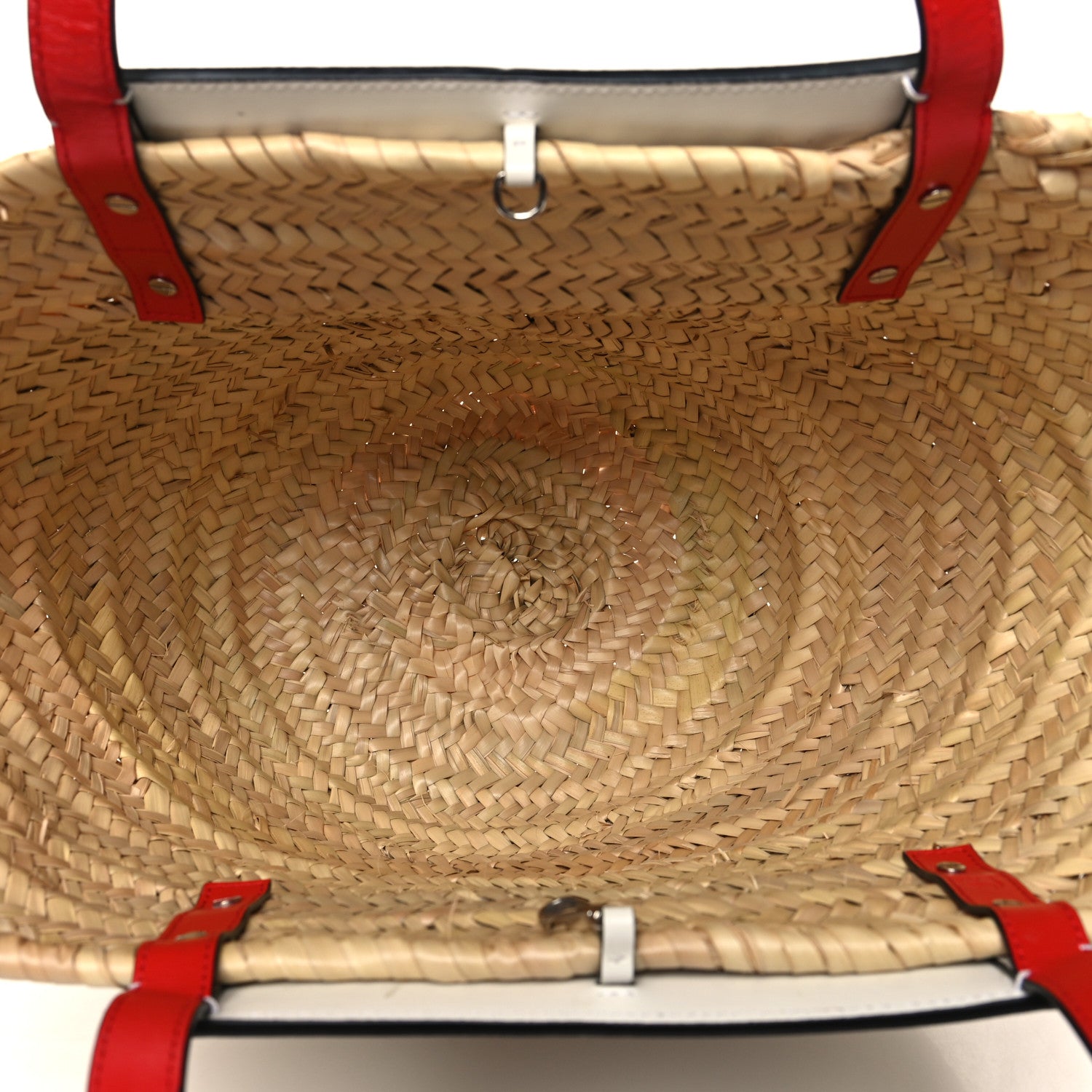 Christian Louboutin Woven Straw Loubishore Tote Natural Snow 5 of 10