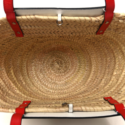 Christian Louboutin Woven Straw Loubishore Tote Natural Snow 5 of 10
