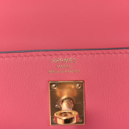Hermes Swift Kelly Retourne 25 Rose Azalee 25 of 42