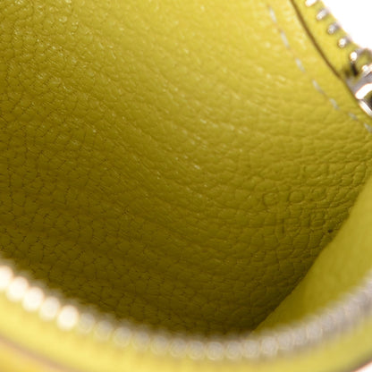 Hermes Chevre Mysore Tutti Frutti Citron Coin Purse Charm Lime 6 of 7
