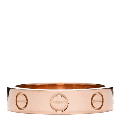 Cartier 18K Pink Gold Diamond 4mm LOVE Wedding Band Ring 46 3.75 2 of 3
