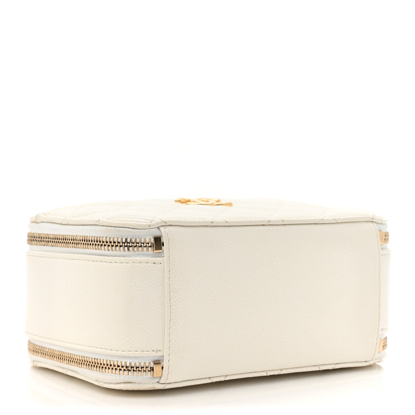 Caviar Quilted Mini Pick Me Up Vanity Case White