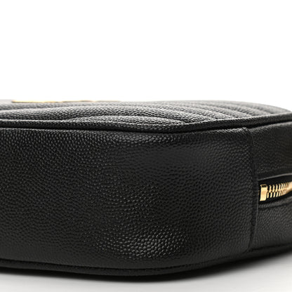 Saint Laurent Grain De Poudre Matelasse Monogram Mini Lou Camera Bag Black 10 of 11