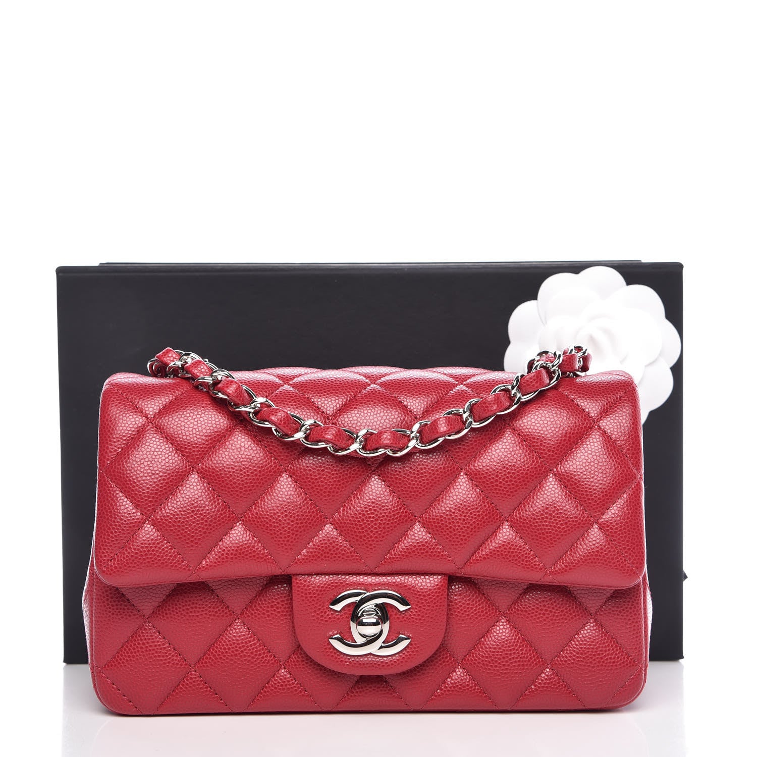 Chanel Caviar Quilted Mini Rectangular Flap Pink 8 of 8