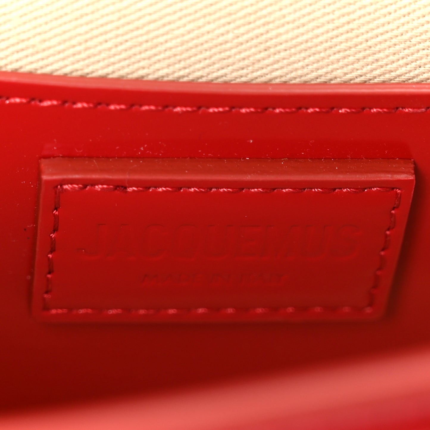 Glazed Calfskin Le Bambino Long Red