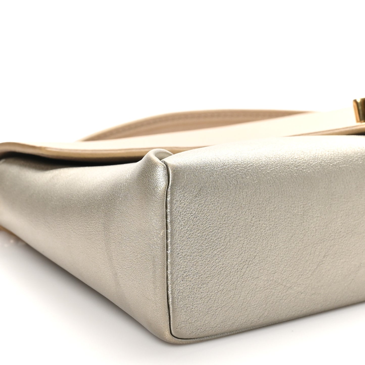 Metallic Calfskin Love Note Gold Silver