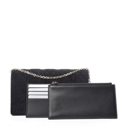 Christian Dior Velvet Cannage Lady Dior Convertible Clutch Black 12 of 12