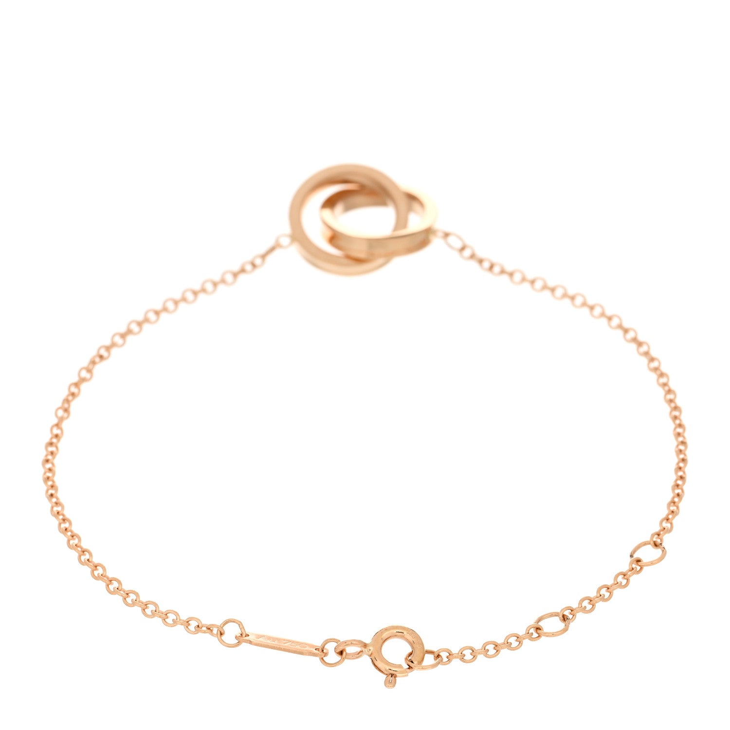 Tiffany 18K Rose Gold 1837 Interlocking Circles Bracelet 2 of 3