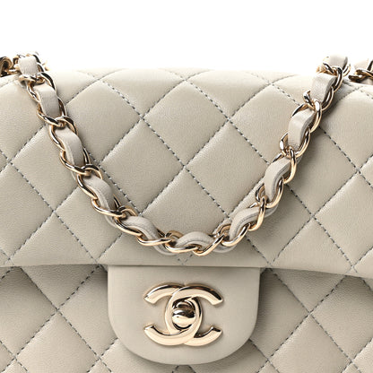 Chanel Lambskin Quilted Mini Rectangular Flap Grey 8 of 11