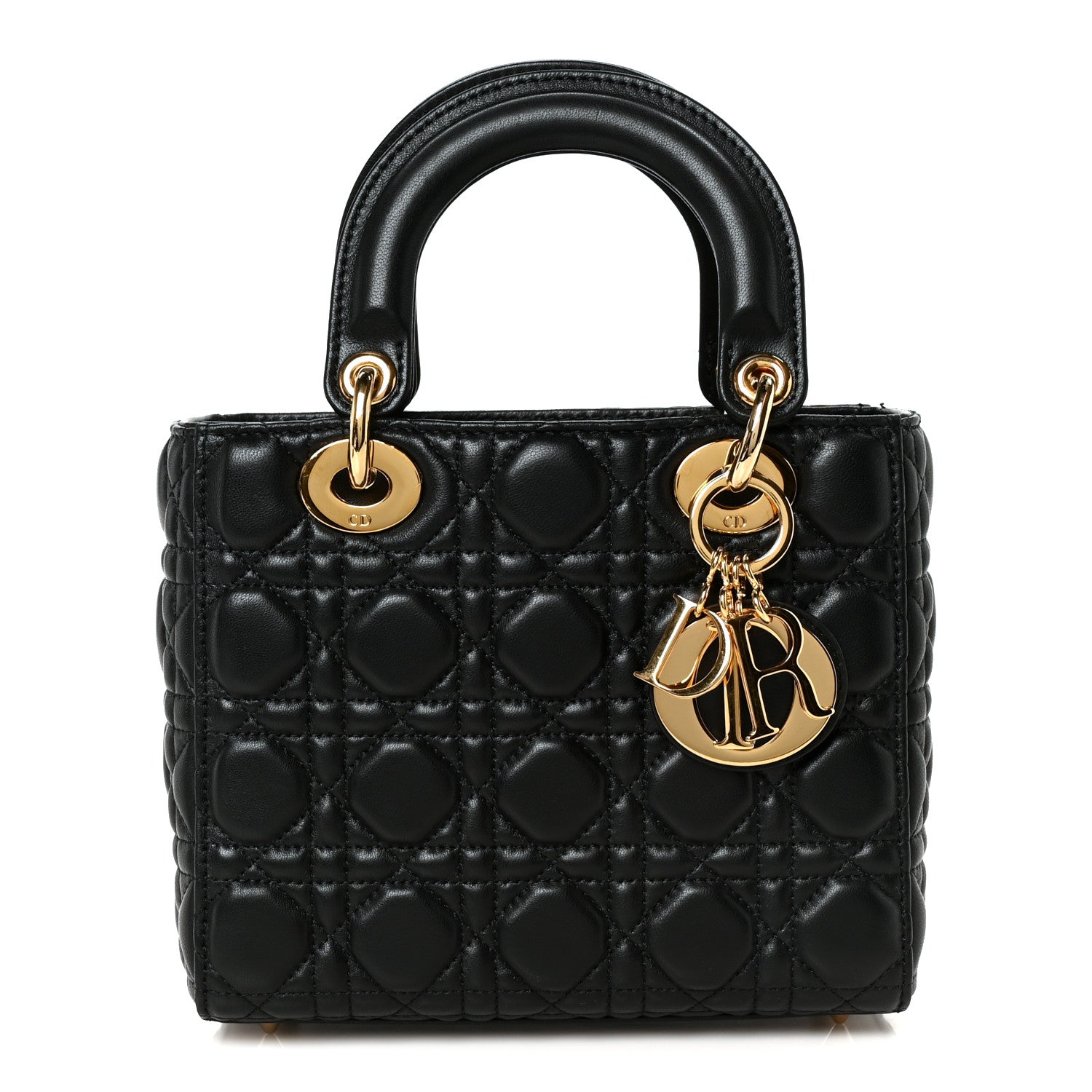 Christian Dior Lambskin Cannage Small Lady Dior Black 1 of 9