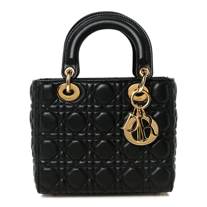 Christian Dior Lambskin Cannage Small Lady Dior Black 1 of 9