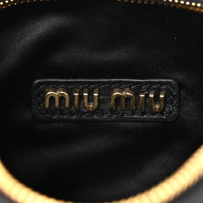 Miu Miu Silk Duchesse Embroidered Mini Wander Hobo Black 6 of 9