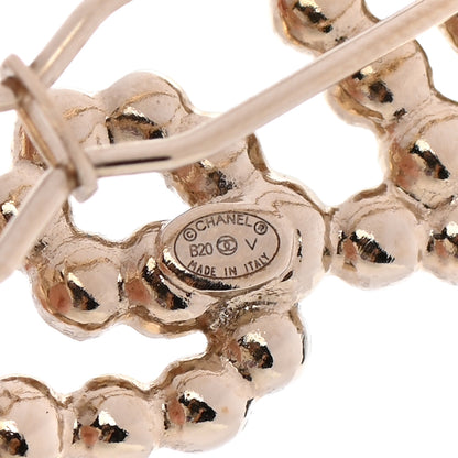 Chanel Metal Glass Swirling Pearls Hair Clip Gold 3 of 4