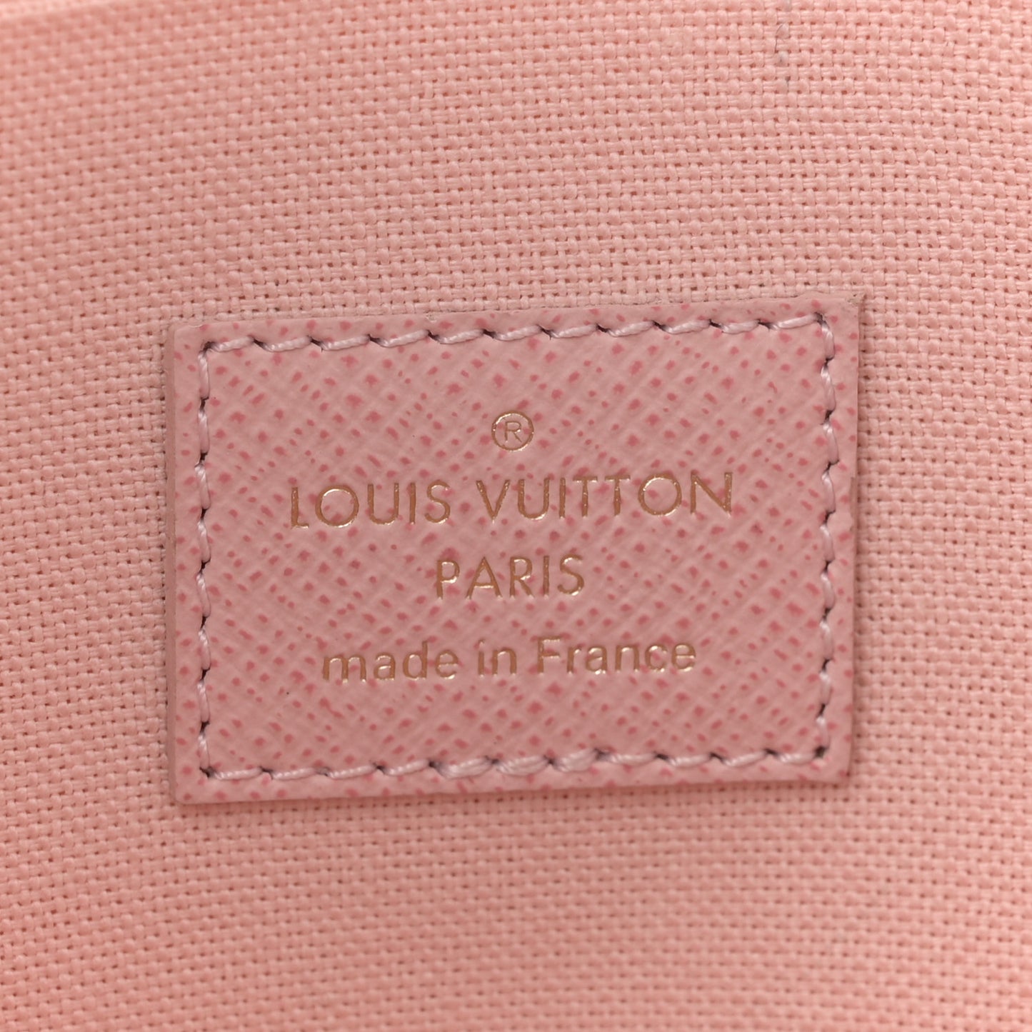 Damier Azur Pochette Felicie Chain Wallet Rose Ballerine