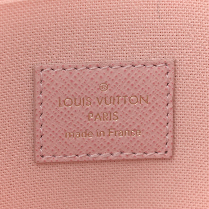 Louis Vuitton Damier Azur Pochette Felicie Chain Wallet Rose Ballerine 7 of 12