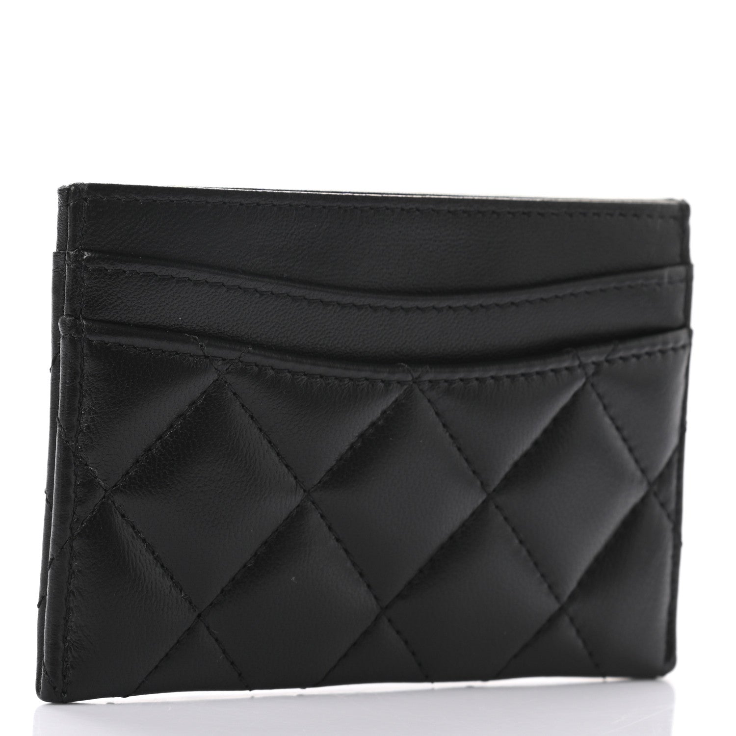 Chanel Lambskin Quilted Card Holder So Black 3 of 7