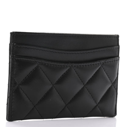 Chanel Lambskin Quilted Card Holder So Black 3 of 7