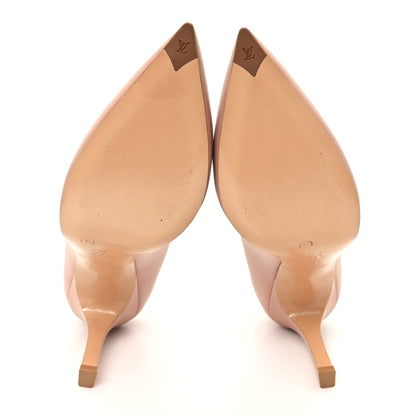 Louis Vuitton Calfskin Signature Pumps 37.5 Nude Pink 6 of 10