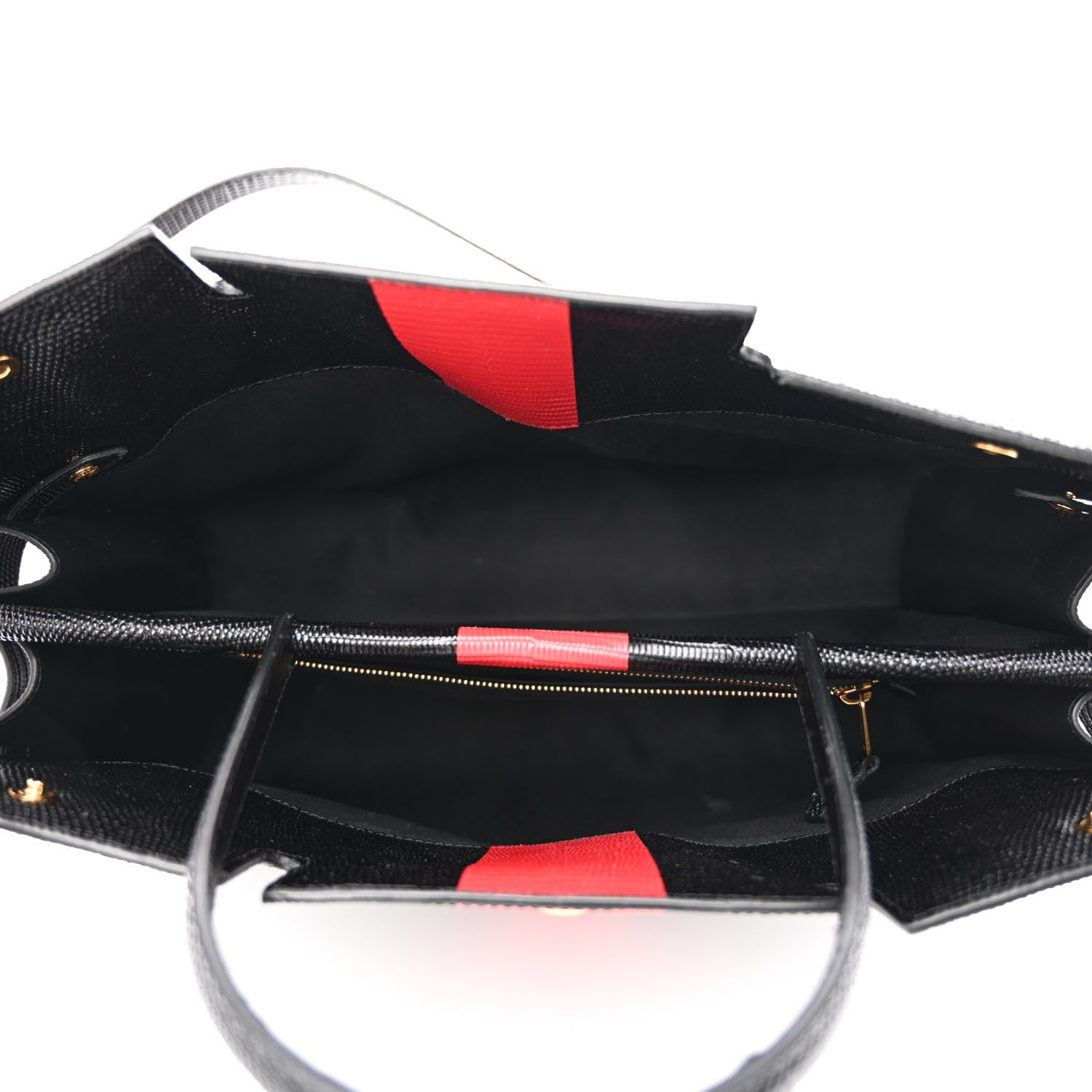 Burberry Calfskin Lizard Embossed Large Title Tote Black 5 of 13