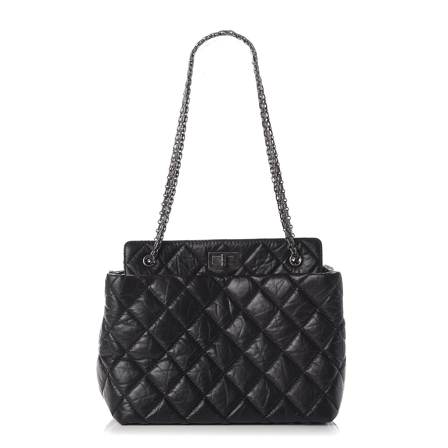 Chanel Aged Calfskin Reissue 2.55 Tote Black 1 of 9