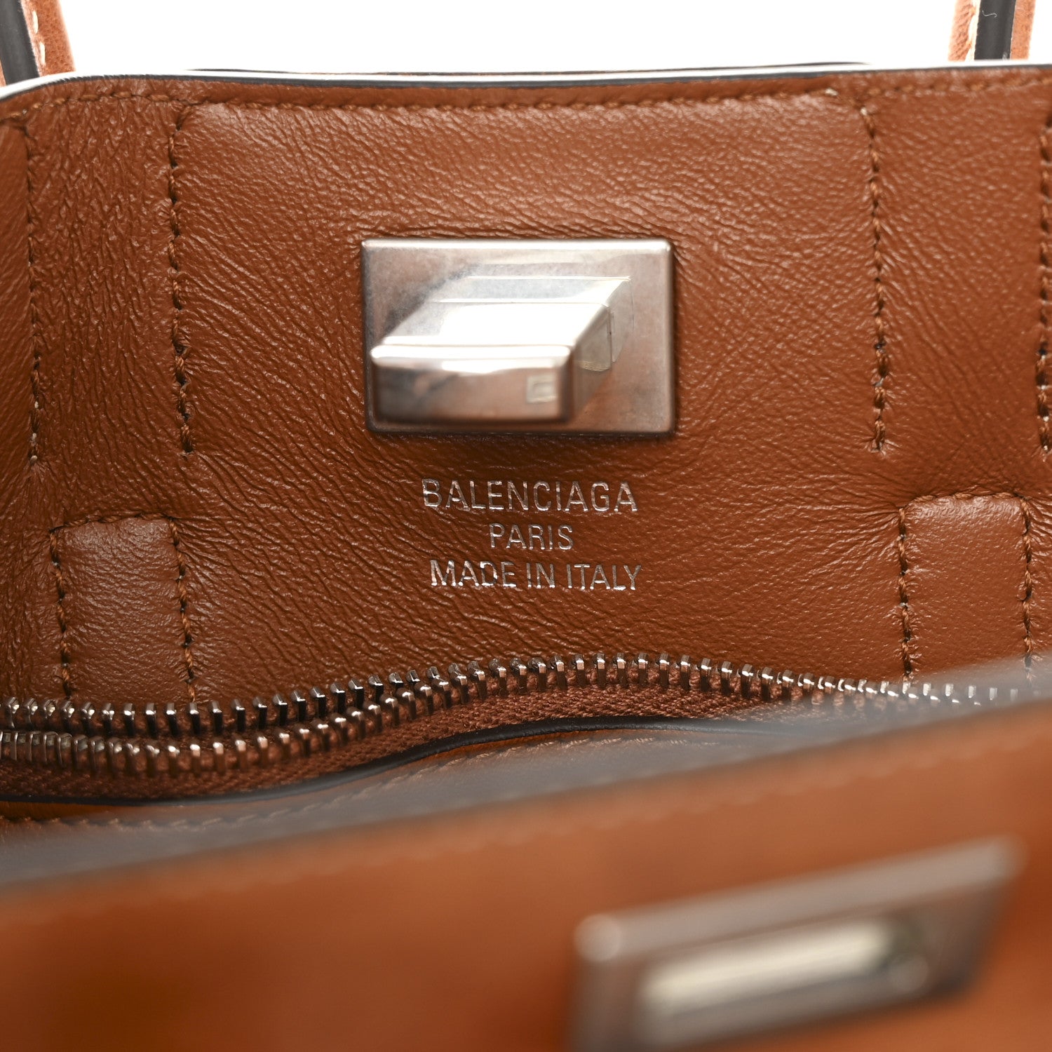Balenciaga Vegetable Tanned Lambskin Mini Bel Air Carry All Bag Tan Cowboy 6 of 10